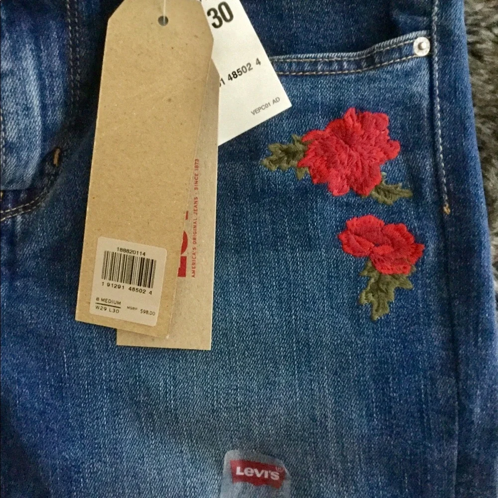 🌹LEVI’S Embroidered 721 High Rise Skinny - Picture 4 of 5